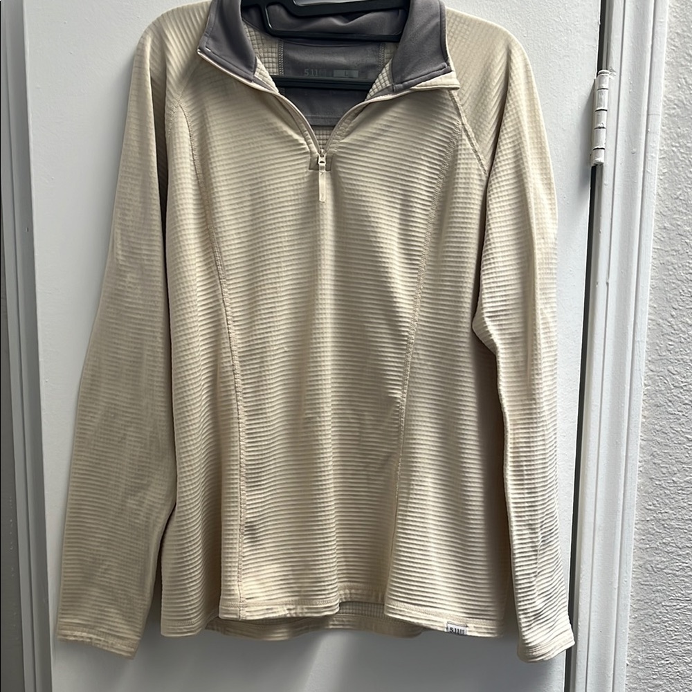 5.11 Tactical Cream and Gray Sweatshirt